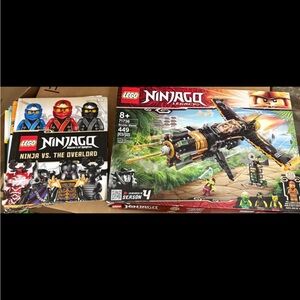 LEGO Ninjago Green & Gold Propeller Airship Set and books 📚